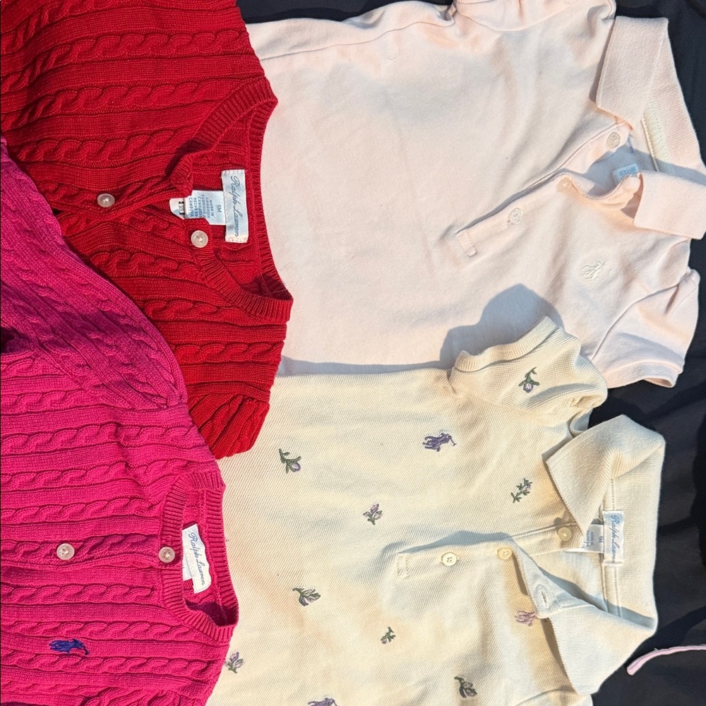 Polo by Ralph Lauren Kids Polo Shirt Set - Red, Pink, Cream